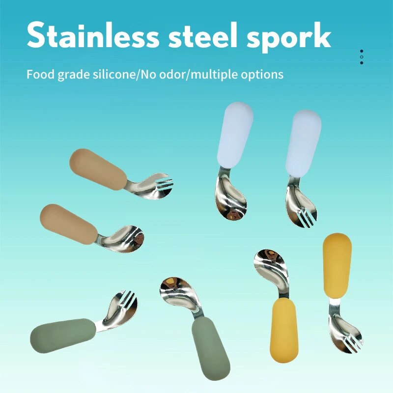 Baby Food Lunch - Baby Spoon Fork Set 316 Stainless