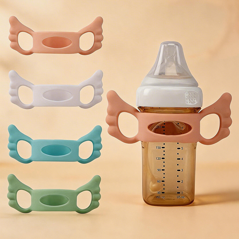 Baby Food Stuff - 2pcs (Random-Color) Silicone Handle Sleeve, Angel