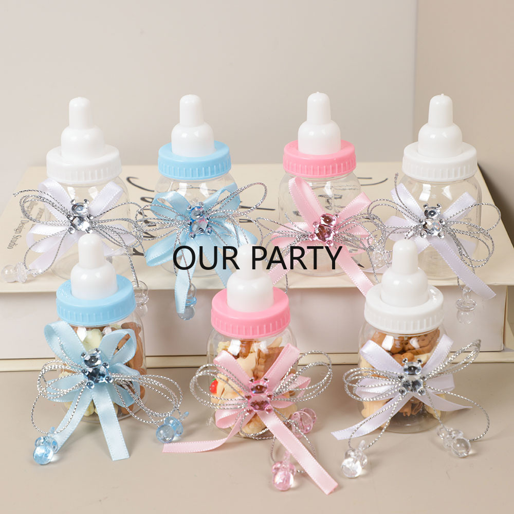 Baby Food Stuff - 6/12Pcs Plastic Feeding Bottle Bear Candy