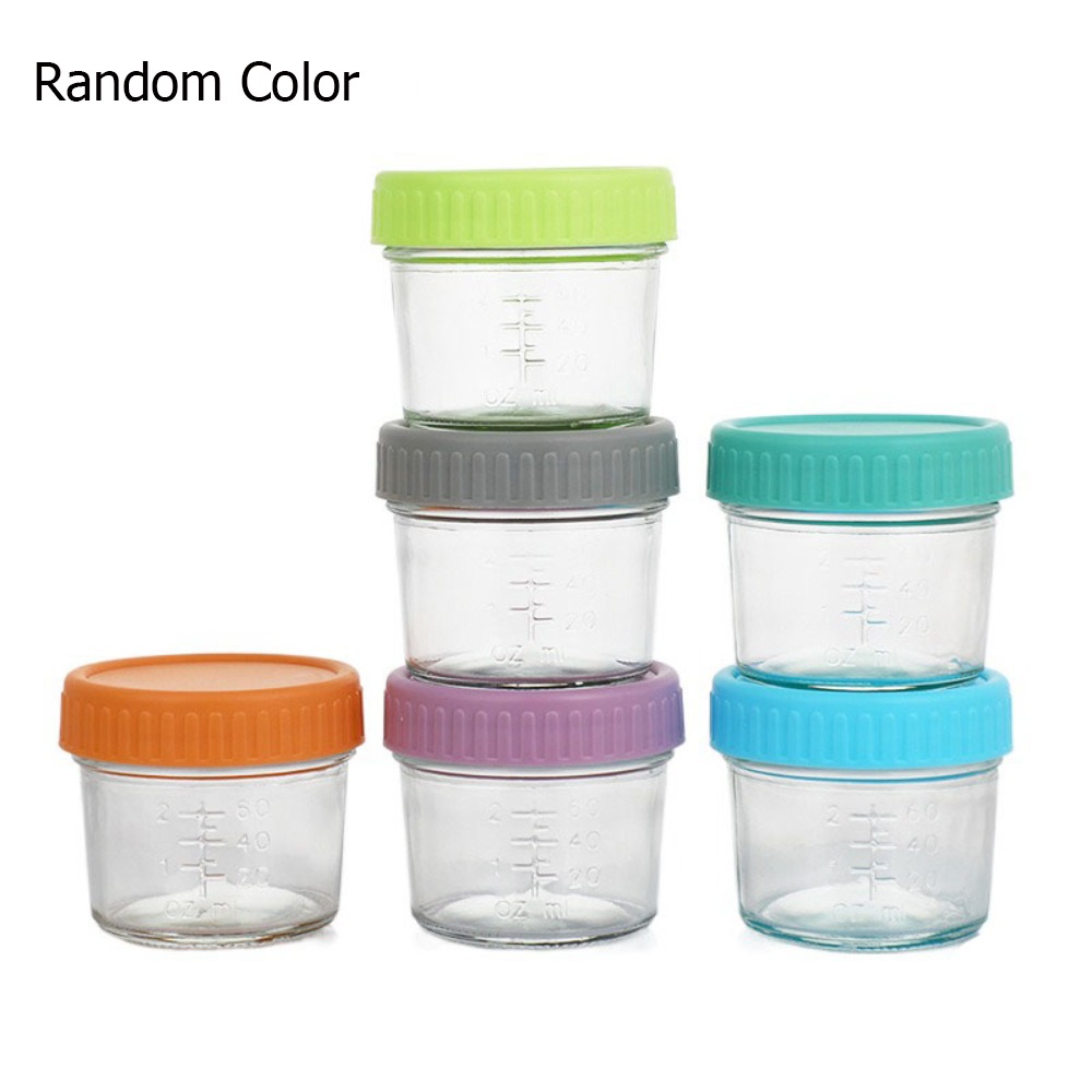 Baby Food Jars With Lids - 6pcs Multipurpose Glass Baby Food Jar