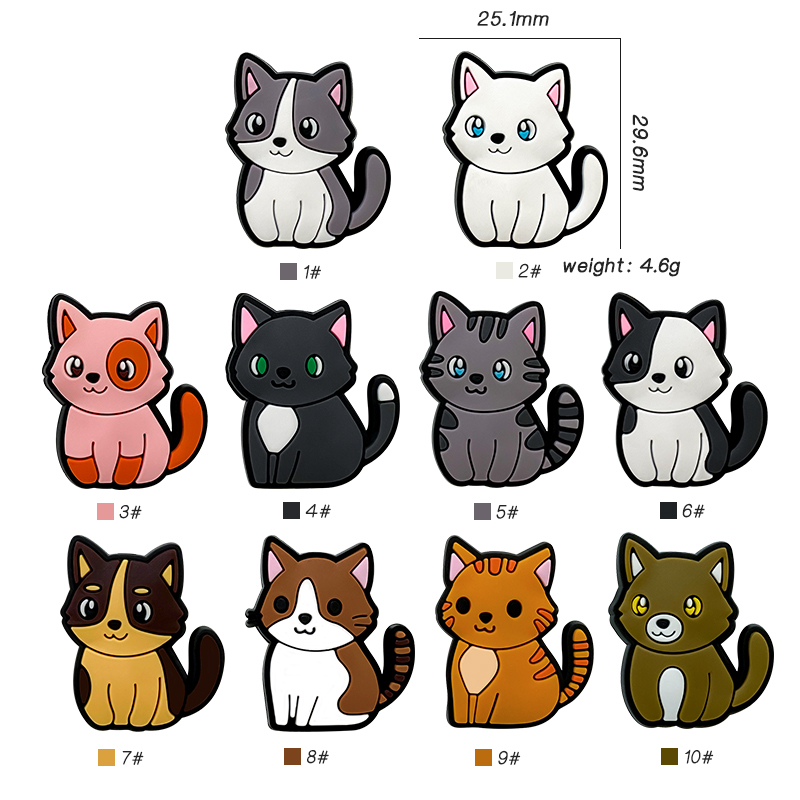 Baby Food Kitten - 10pcs Baby Silicone New Cartoon Animal