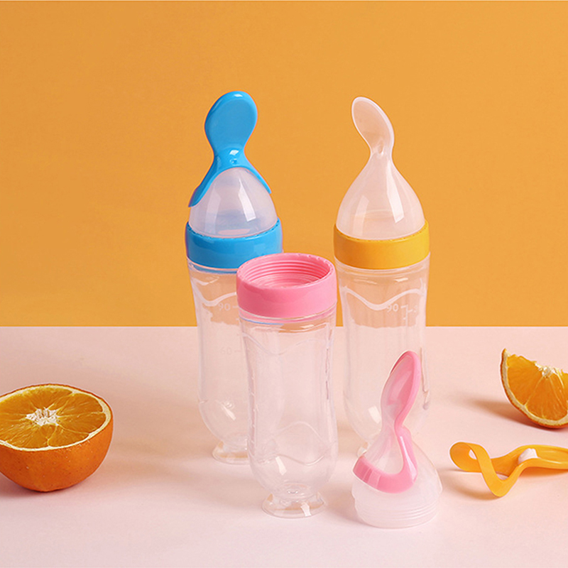 Baby Food Lunch - Squeezing Feeding Bottle Silicone Newborn Baby