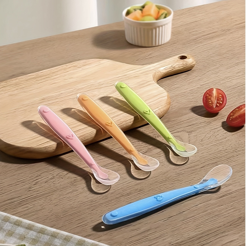 Baby Food Lunch - 1/2pcs Soft Tip Baby Silicone Spoon