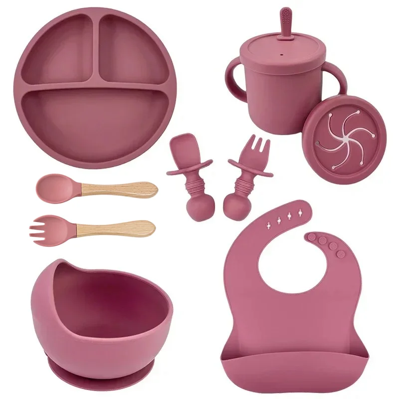Baby Food Table - Food Grade Silicone Child Dish Set