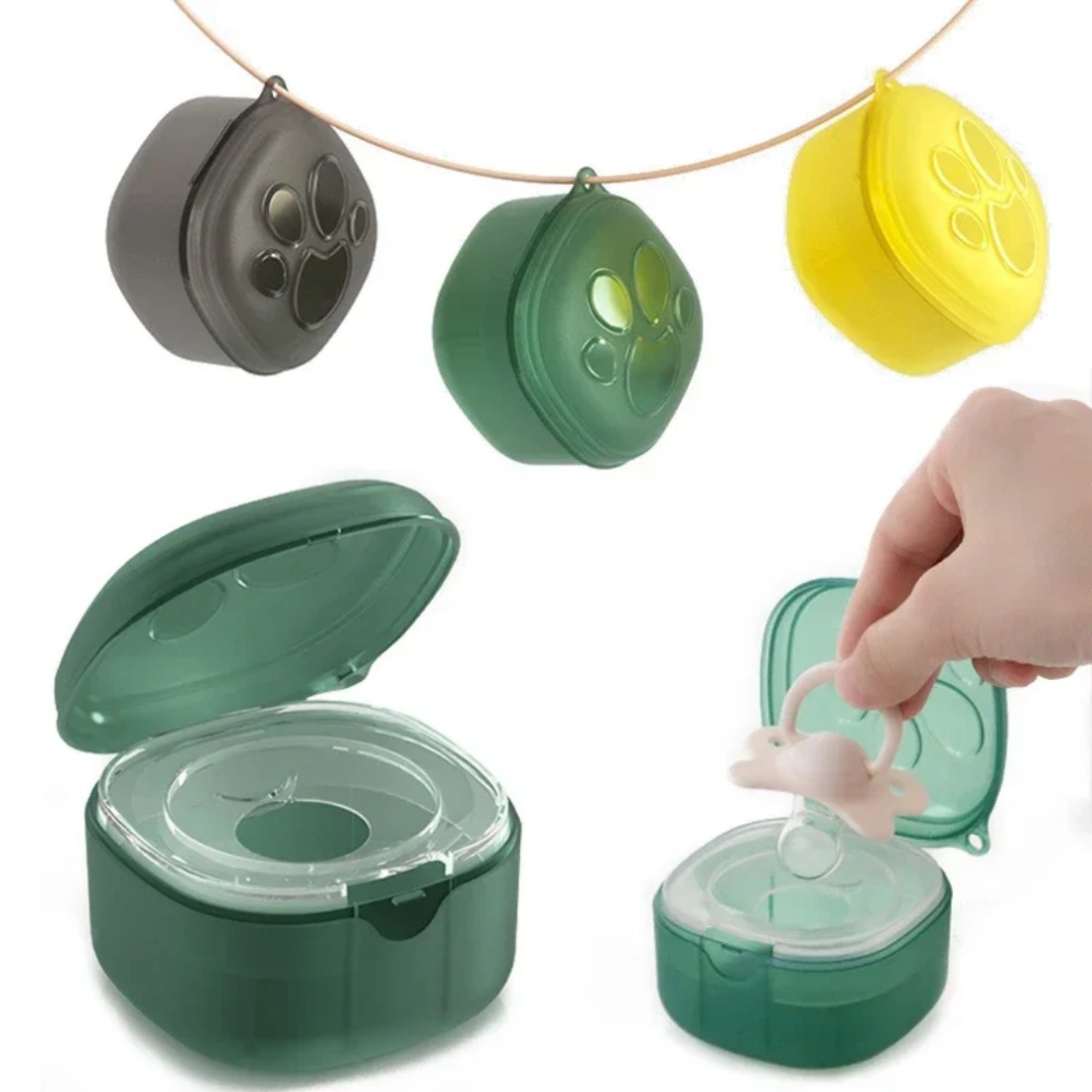 Baby Food Container - Food Grade Silicone Pacifier Box Baby