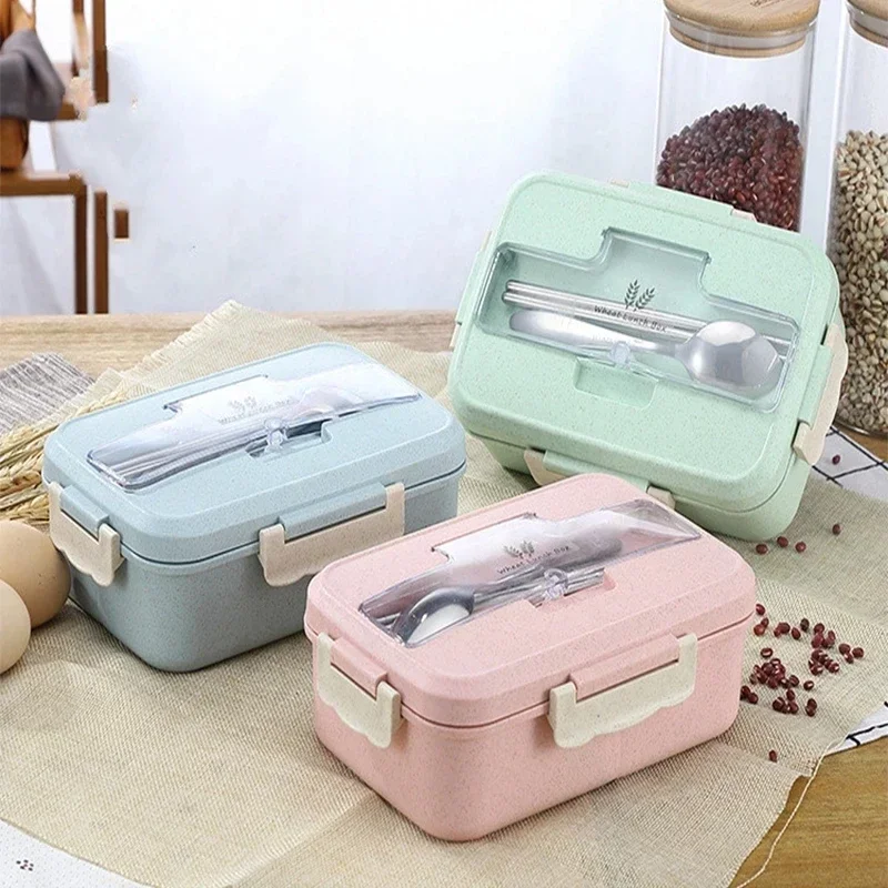 Baby Food Container - Microwave Lunch Box Wheat Straw Bento
