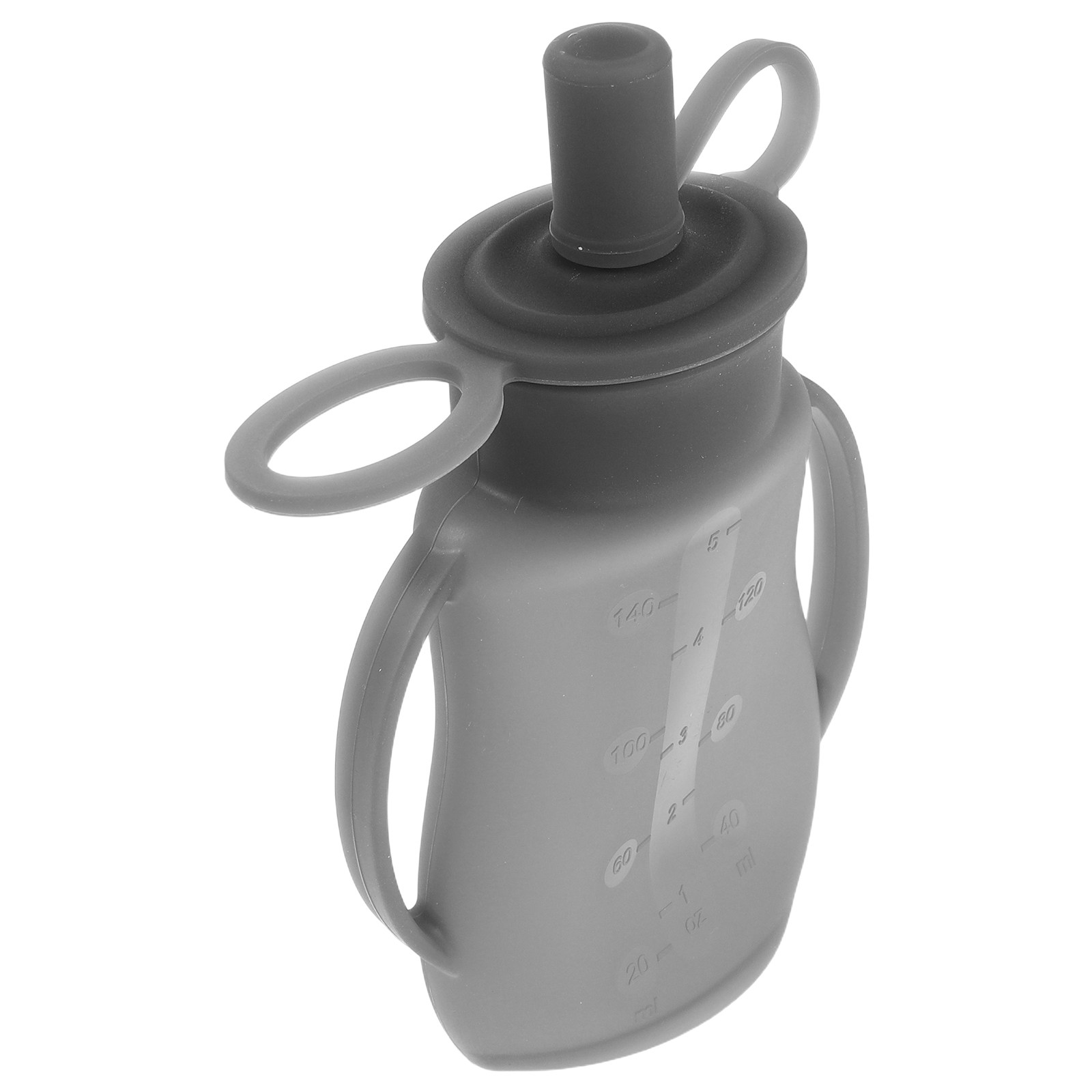 Baby Food Yogurt - Silicone Baby Food Pouches Reusable Grey