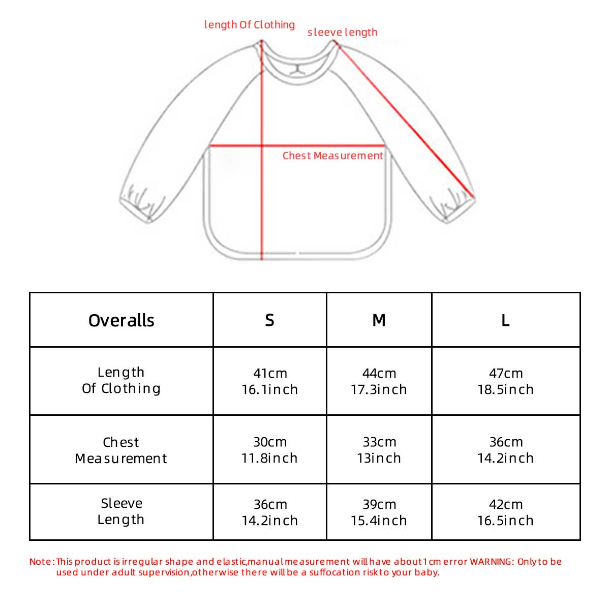 Kids Baby Long Sleeved PU Bibs - Bib Long Sleeve 评论和价格