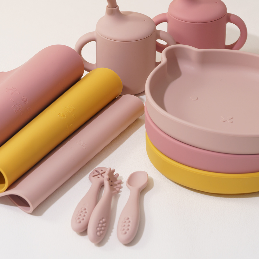 8PCS Silicone Baby Feeding Set - Baby Food Table 评论和价格