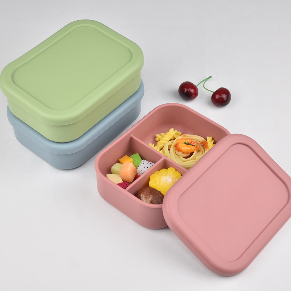 3-Compartment Food Grade Silic - Baby Food Lunch 评论和价格