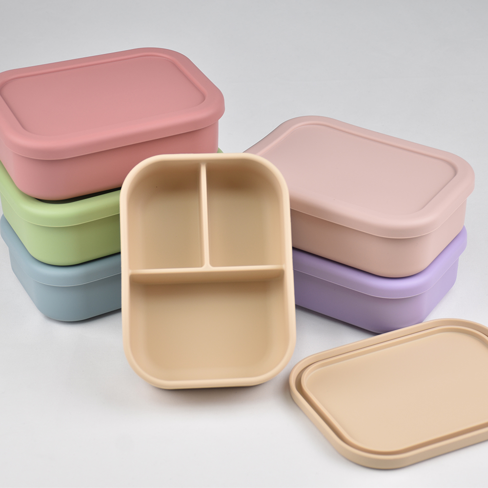 3-Compartment Food Grade Silic - Baby Food Lunch 评论和价格