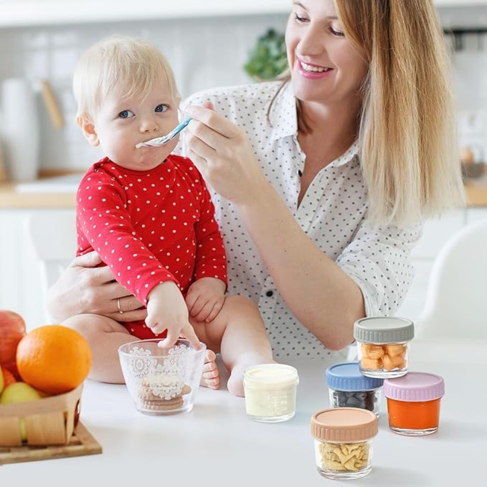 6pcs Mason Jar Glass Baby Food - Baby Food Jars With Lids 评论和价格
