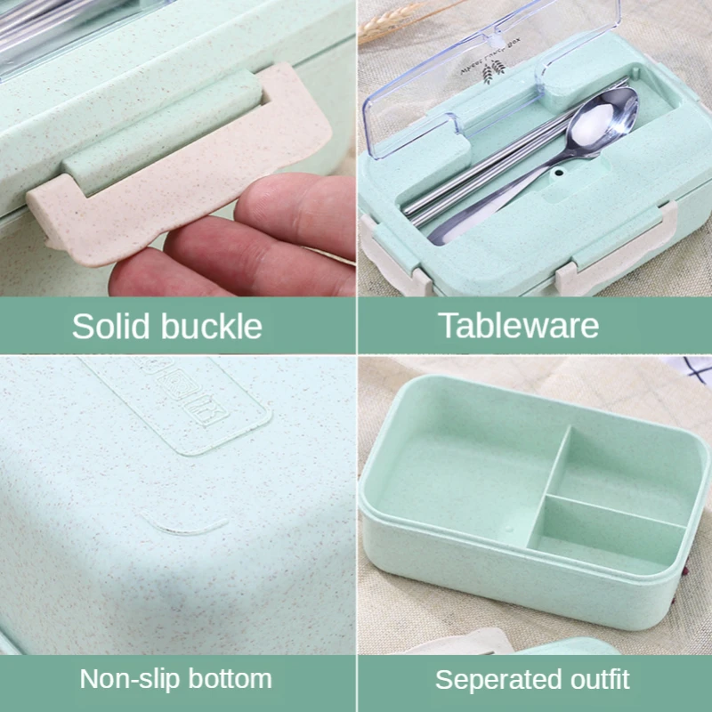 Microwave Lunch Box Wheat Stra - Baby Food Container 评论和价格