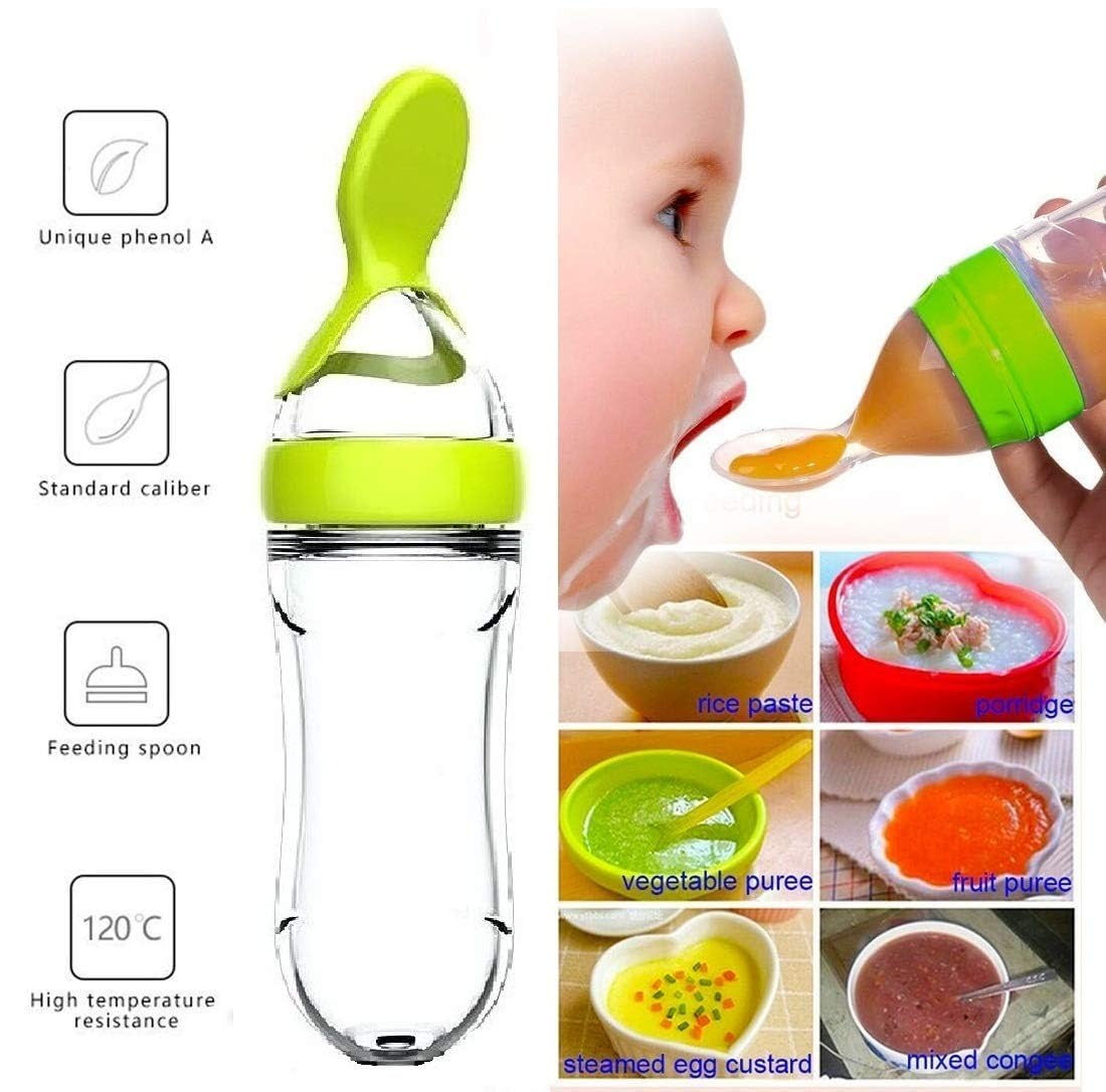 Squeezing Feeding Bottle Cup S - Baby Food Jars With Lids 评论和价格