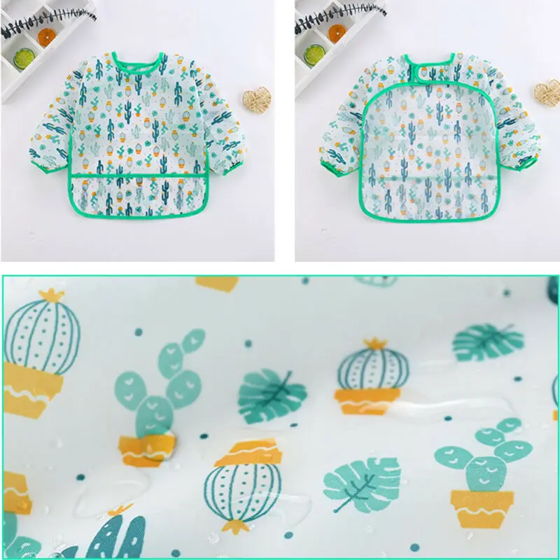 1Pcs Cute Baby Bibs Toddler Wa - Bib Long Sleeve 评论和价格