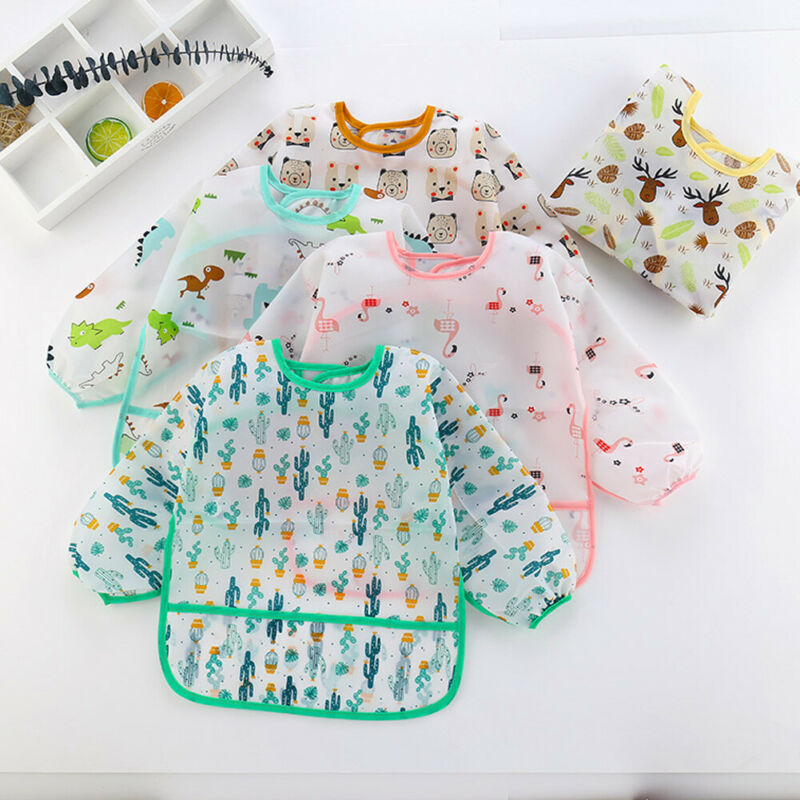 1Pcs Cute Baby Bibs Toddler Wa - Bib Long Sleeve 评论和价格