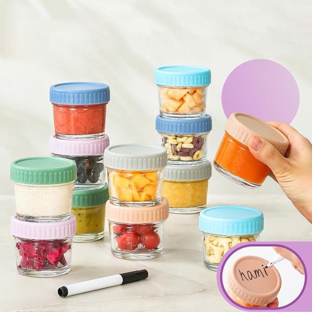 6pcs Mason Jar Glass Baby Food - Baby Food Jars With Lids 评论和价格