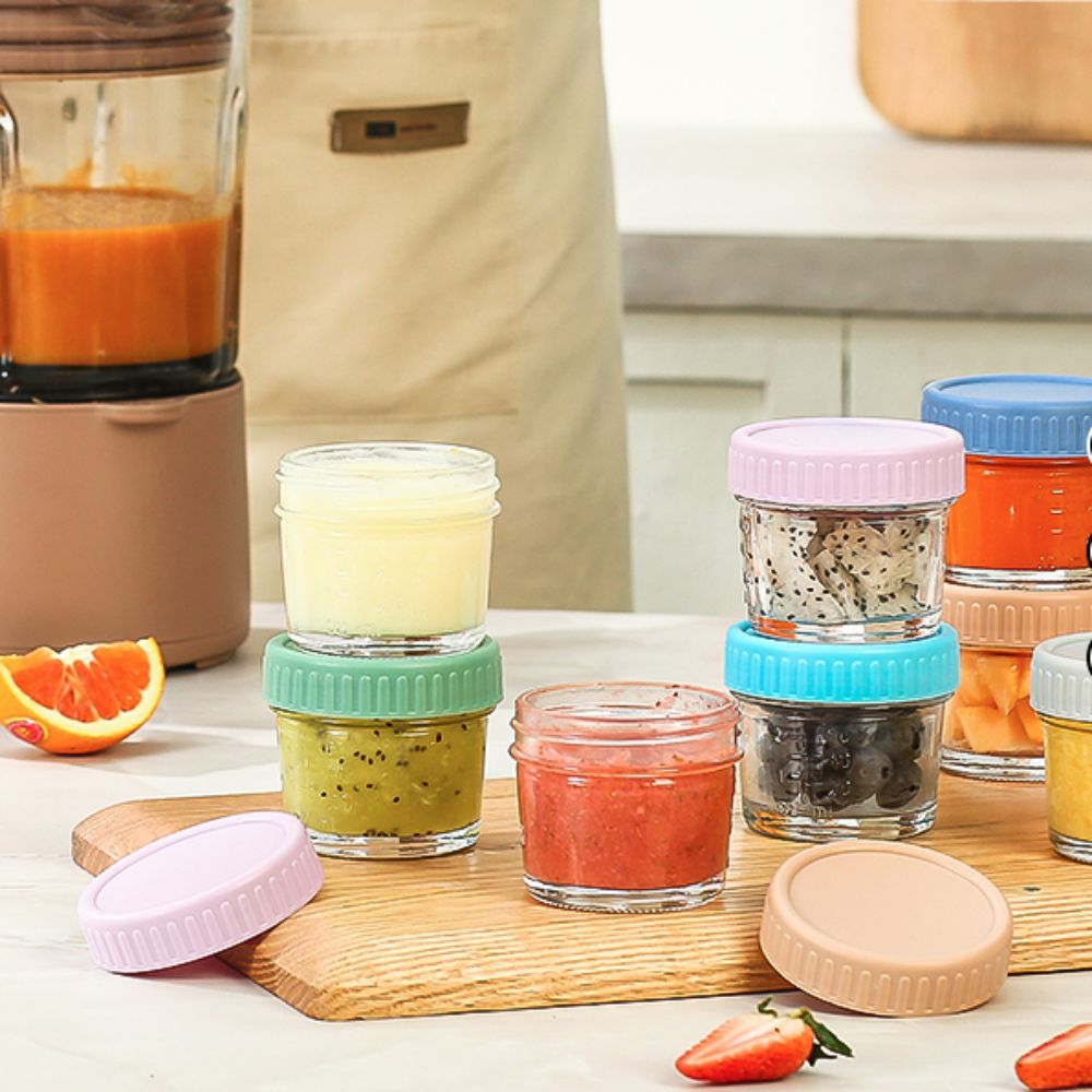6pcs Mason Jar Glass Baby Food - Baby Food Jars With Lids 评论和价格
