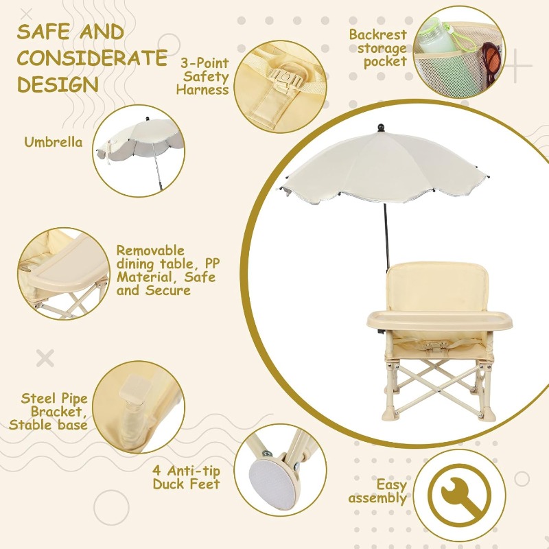 Baby Outdoor Beach Chair with  - Baby Food Table 评论和价格