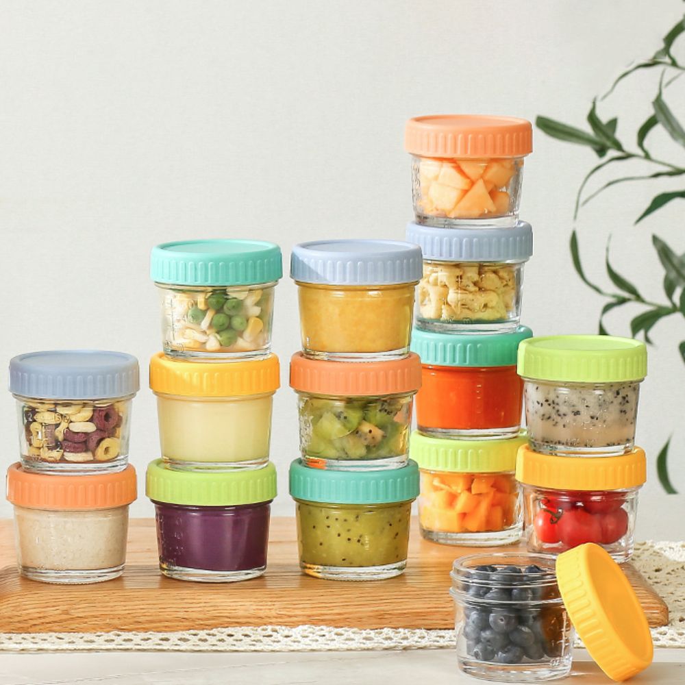 6pcs Glass Baby Food Jar Reusa - Baby Food Jars With Lids 评论和价格