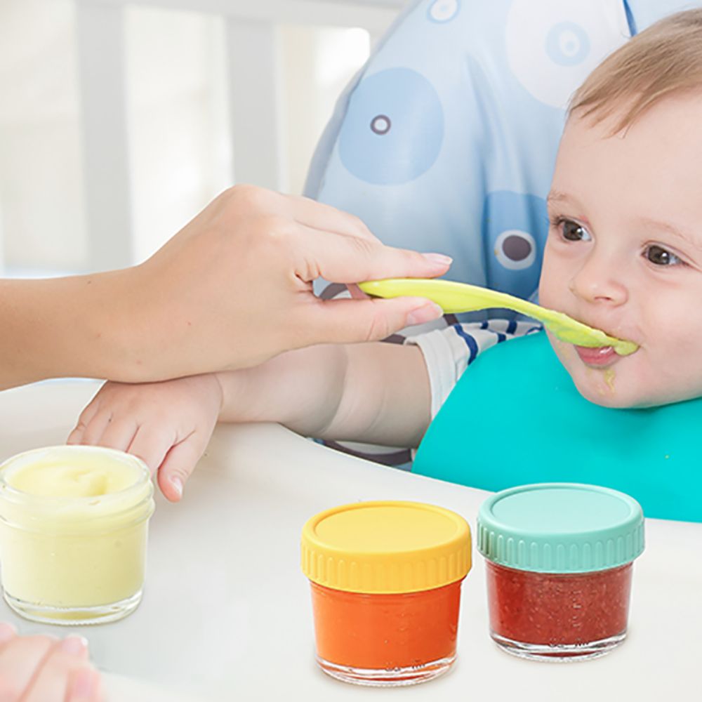 6pcs Glass Baby Food Jar Reusa - Baby Food Jars With Lids 评论和价格