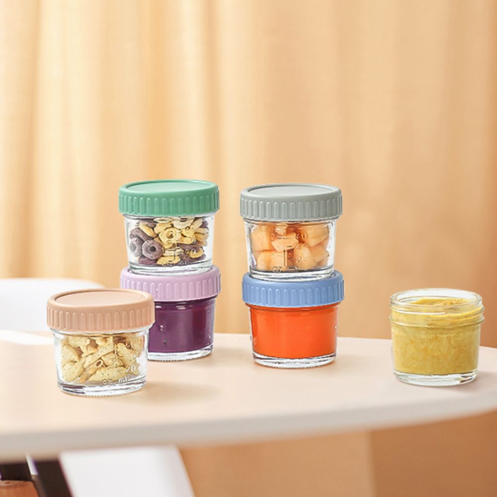 6pcs Glass Baby Food Jar Reusa - Baby Food Jars With Lids 评论和价格