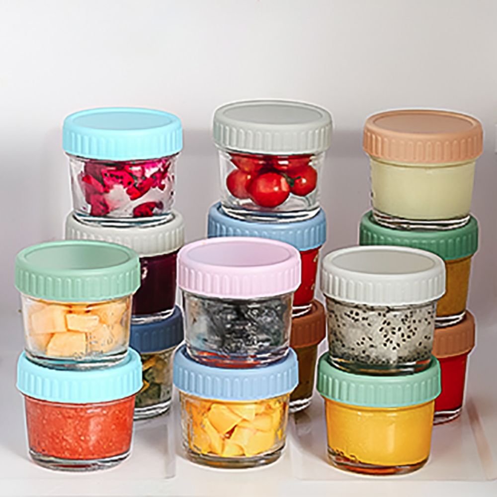 6pcs Glass Baby Food Jar Reusa - Baby Food Jars With Lids 评论和价格