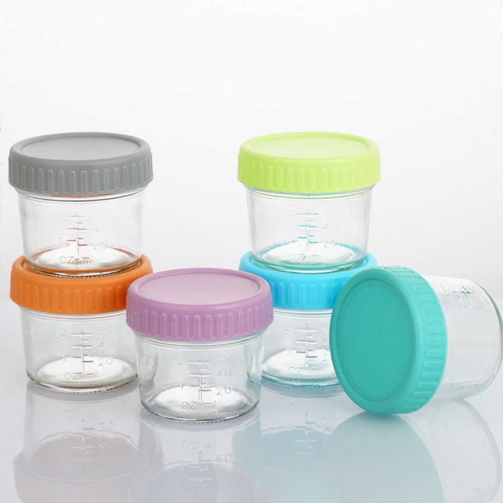 6pcs Glass Baby Food Jar Reusa - Baby Food Jars With Lids 评论和价格