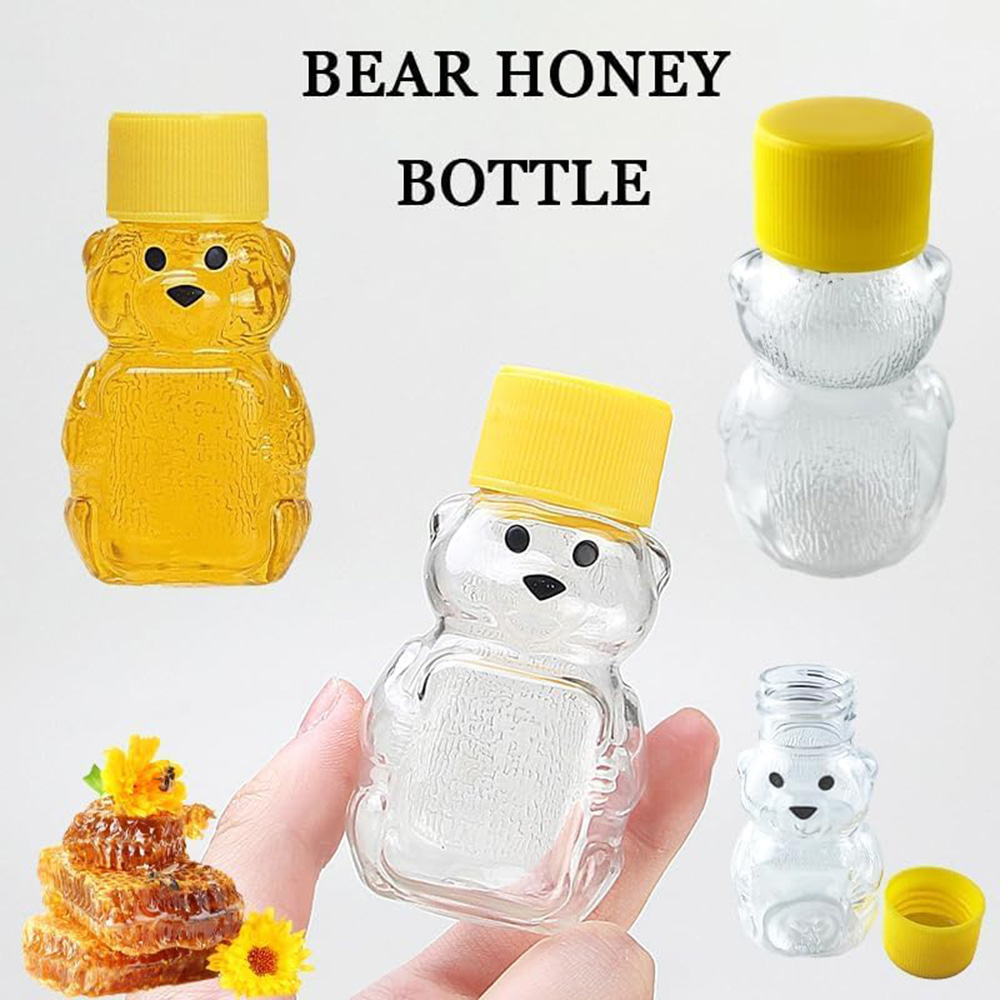 24 PCS 2 oz Plastic Honey Bear - Baby Food Jars With Lids 评论和价格