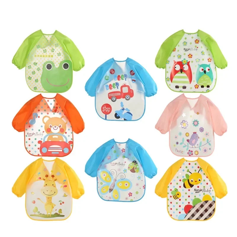 Waterproof EVA Full Sleeve Bab - Bib Long Sleeve 评论和价格