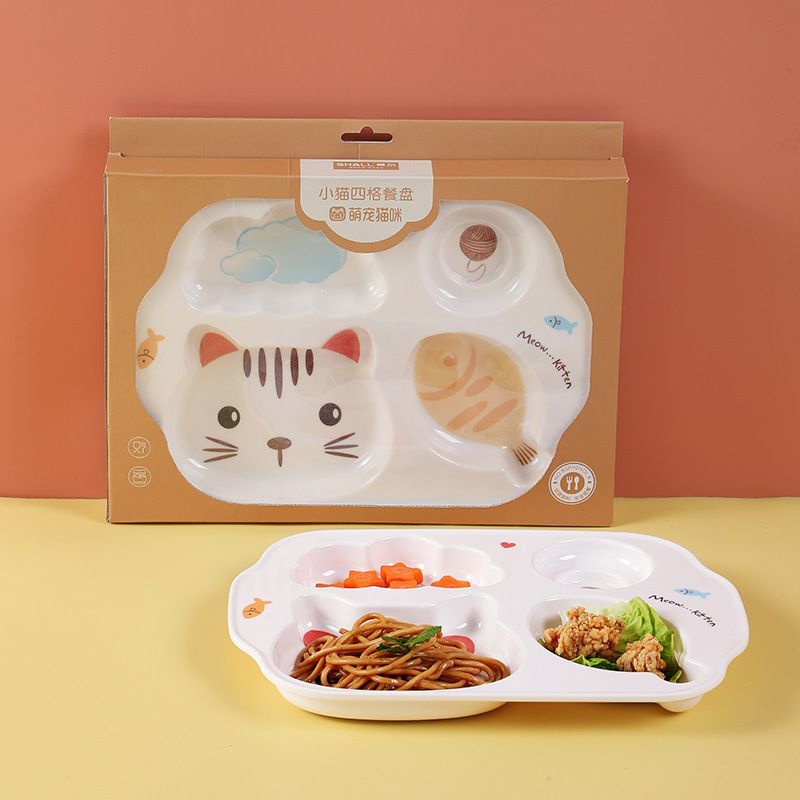 Cartoon Kitten Children's Tabl - Baby Food Kitten 评论和价格