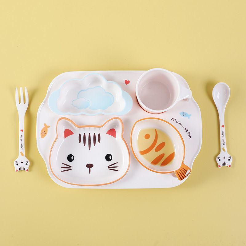 Cartoon Kitten Children's Tabl - Baby Food Kitten 评论和价格