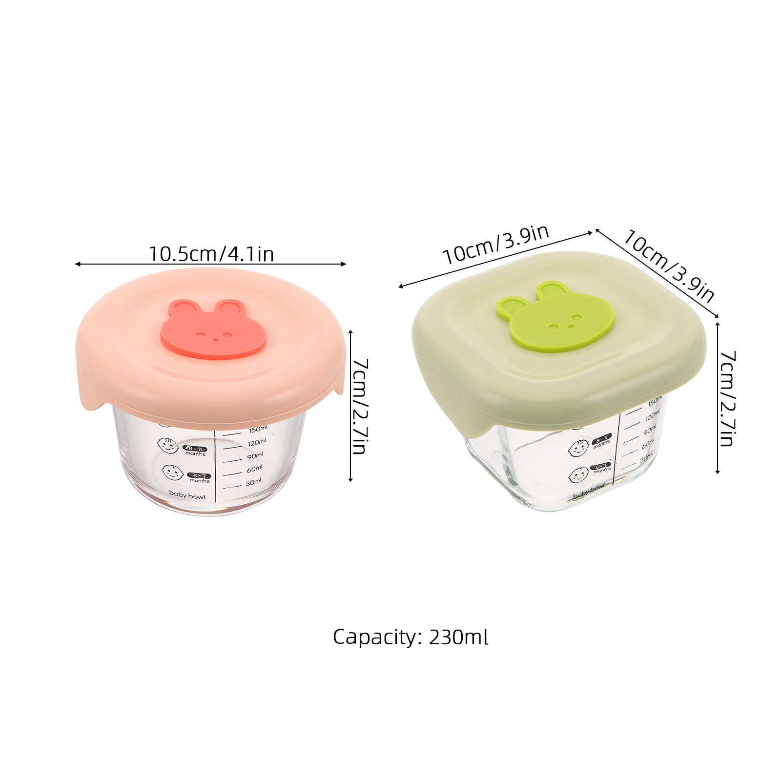 2Pcs Baby Food Storage Contain - Baby Food Lunch 评论和价格