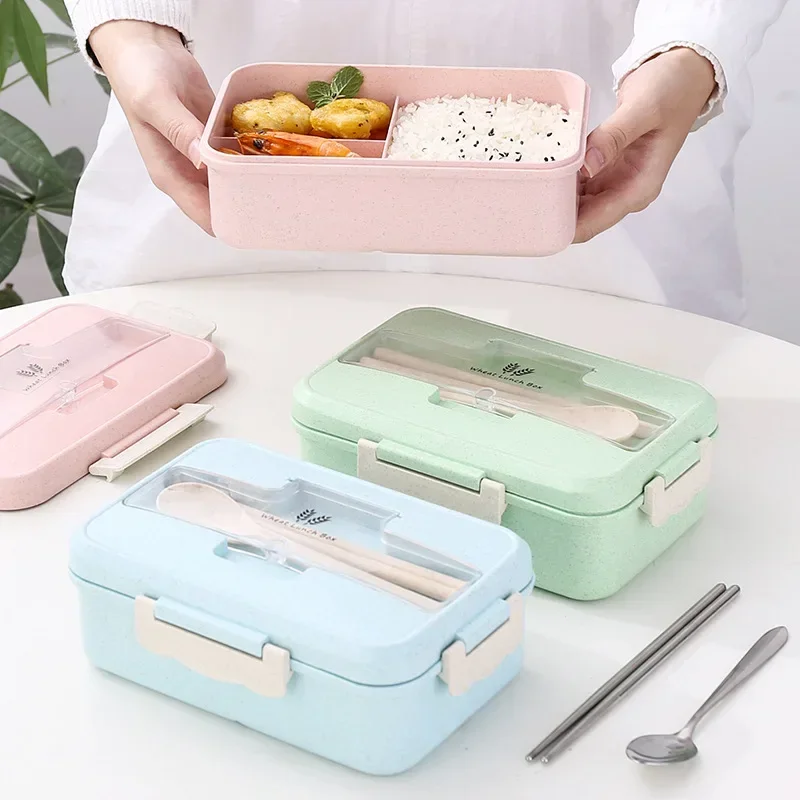 Microwave Lunch Box Wheat Stra - Baby Food Container 评论和价格