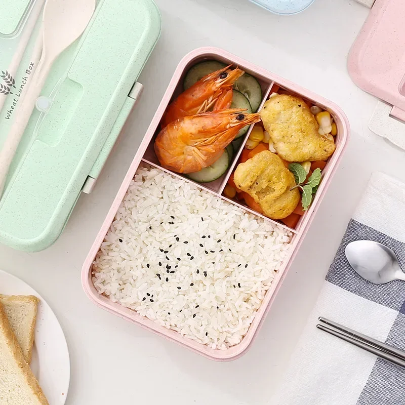 Microwave Lunch Box Wheat Stra - Baby Food Container 评论和价格