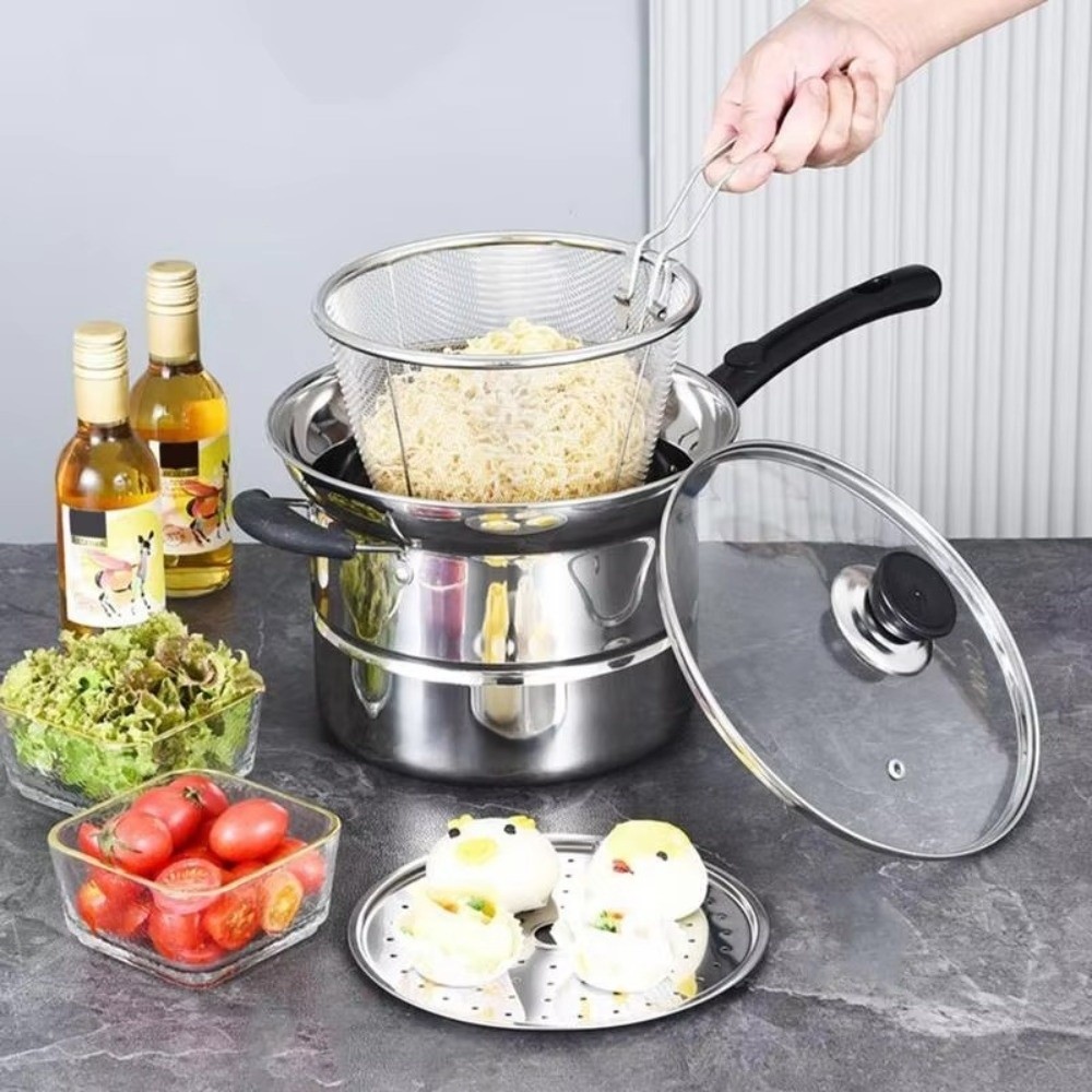 4pcs Stainless Steel Fryer Pot - Baby Food Strainer 评论和价格
