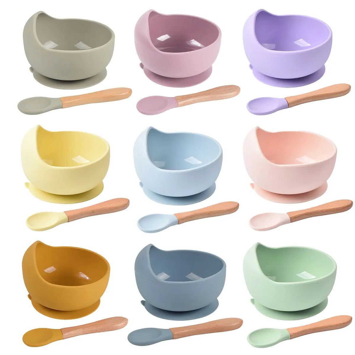 2PCS Silicone Baby Feeding Bow - Baby Food Table 评论和价格