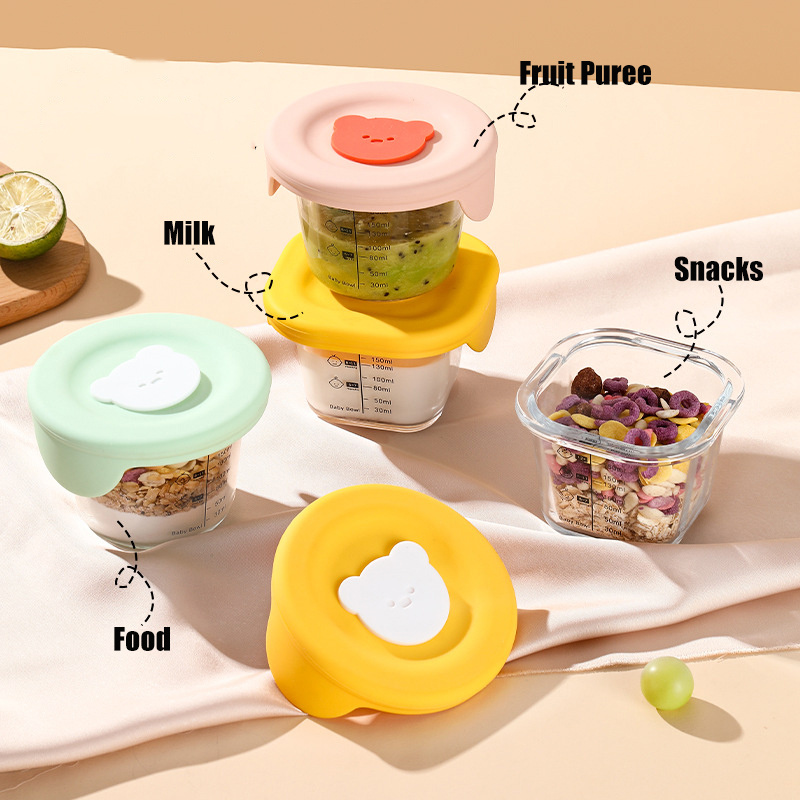 180ml Glass Baby Food Storage  - Baby Food Jars With Lids 评论和价格