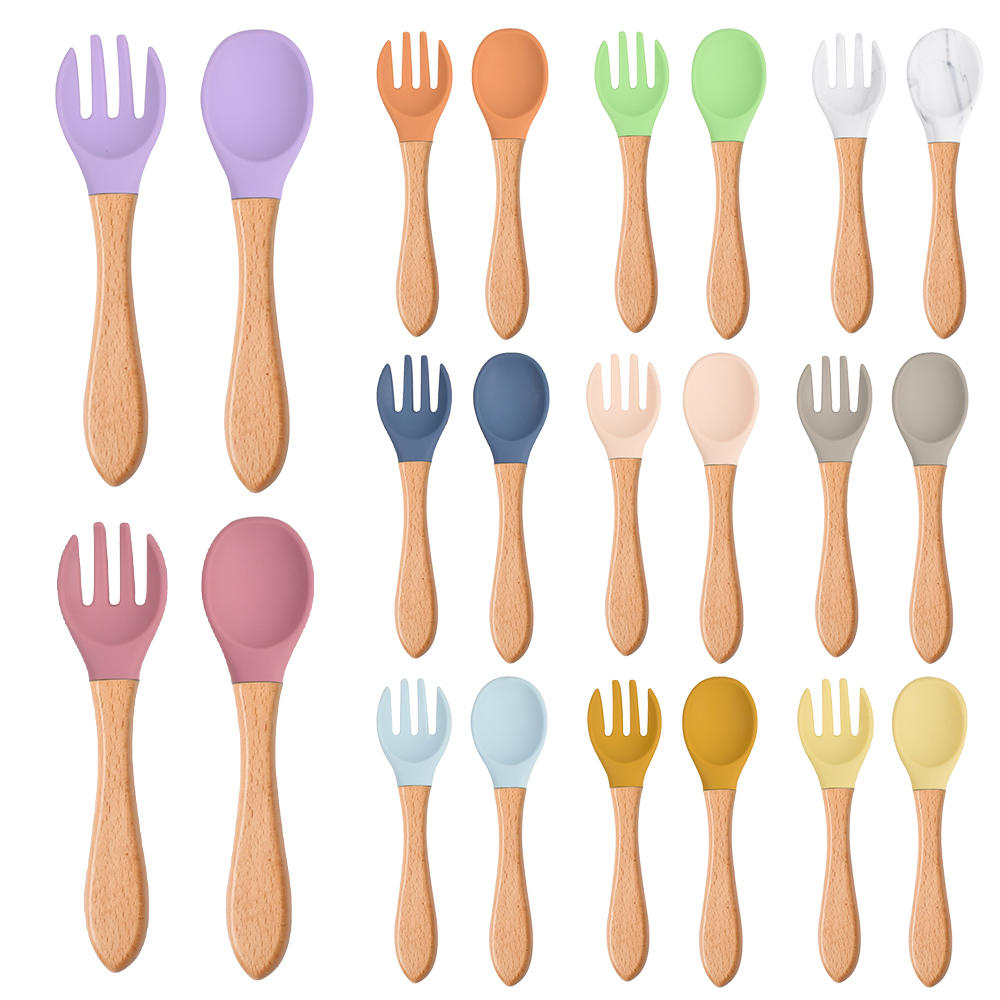 2Pcs/Set Baby Silicone Spoon F - Baby Food Lunch 评论和价格