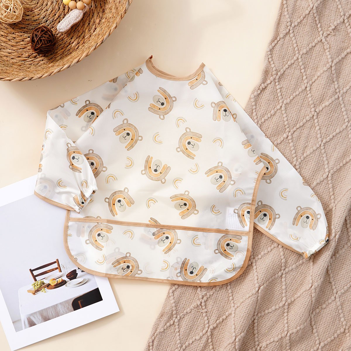 Long-Sleeve Baby Bib Machine W - Bib Long Sleeve 评论和价格