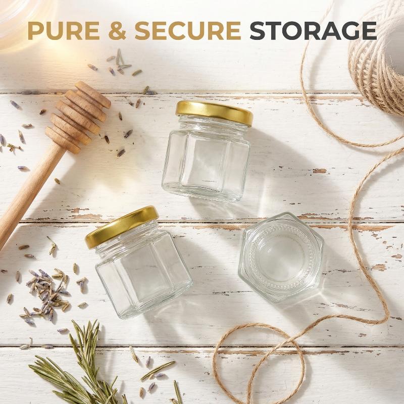Hexagonal Mini  Jars with  Lid - Baby Food Jars With Lids 评论和价格