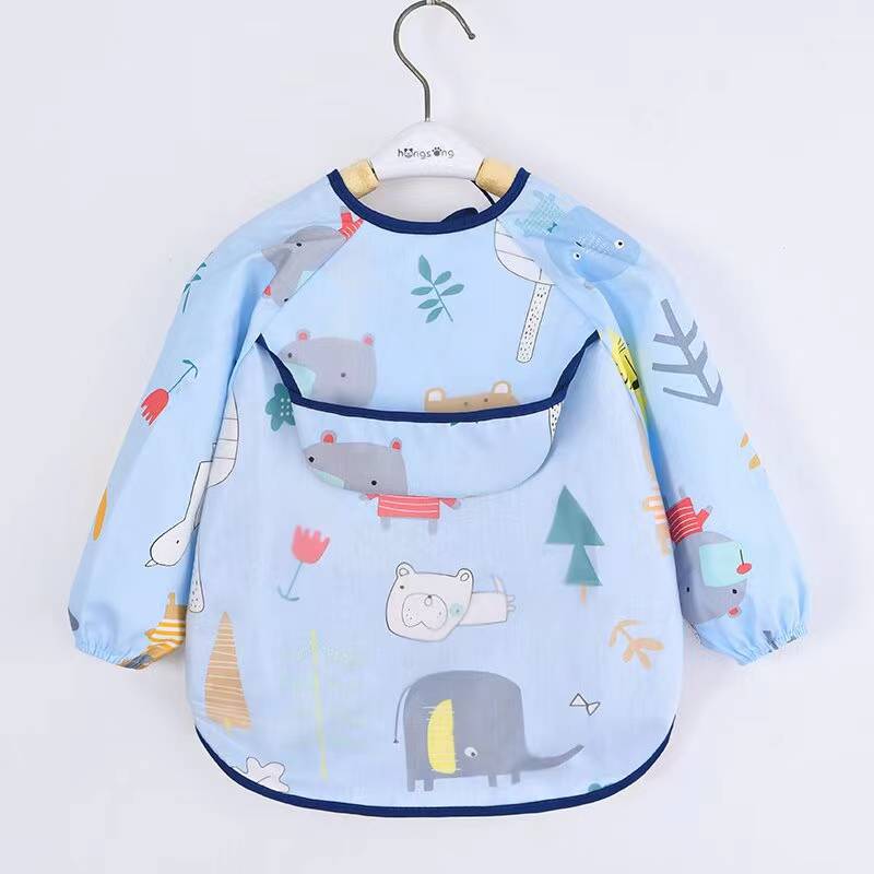 Kids Baby Bibs Toddler Waterpr - Bib Long Sleeve 评论和价格