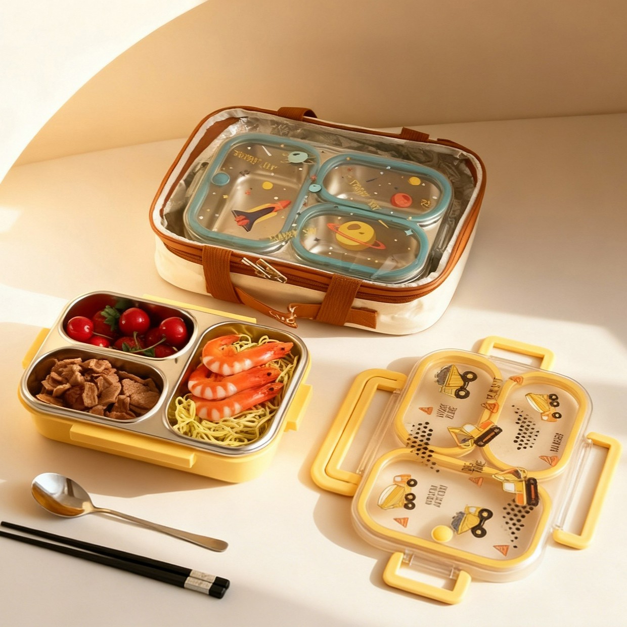 Large Capacity Cartoon Childre - Baby Food Container 评论和价格